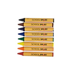 Image for School Smart Crayons, Large Size, Assorted Colors, Set of 8 from School Specialty