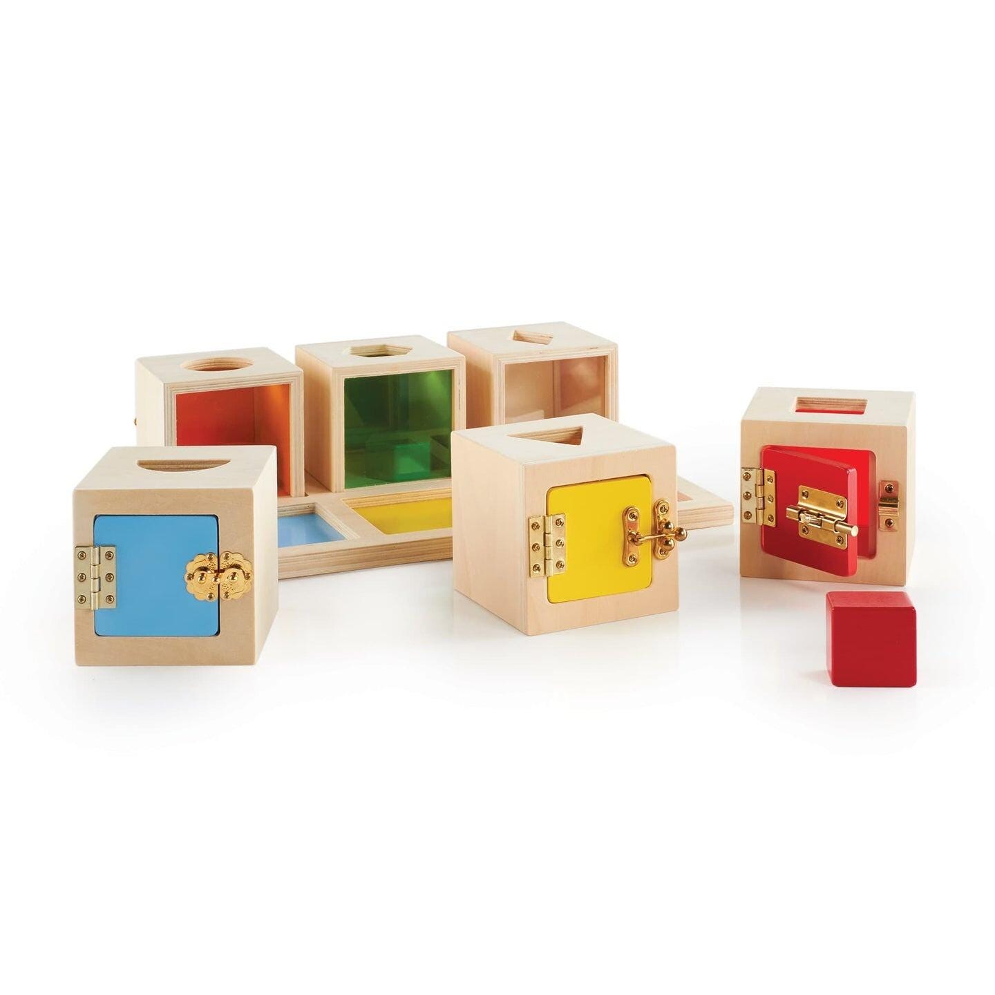 Guidecraft Peekaboo Lock Boxes, Set of 6 1437002