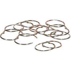 Image for School Smart Loose Leaf Rings, 2 Inches, Nickel Plated Steel, Pack of 50 from School Specialty
