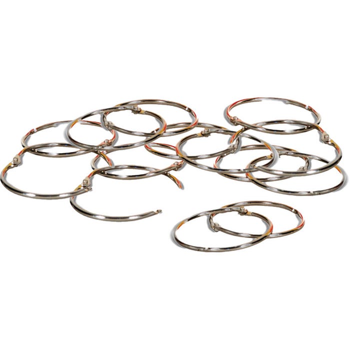 School Smart Loose Leaf Rings, 2 Inches, Nickel Plated Steel, Pack of 50
