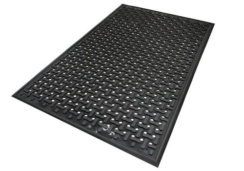 M&A Matting Comfort Flow Mat, 3 x 9 Feet, Black