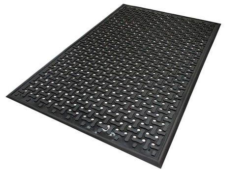 M&A Matting Comfort Flow Mat, 3 x 9 Feet, Black