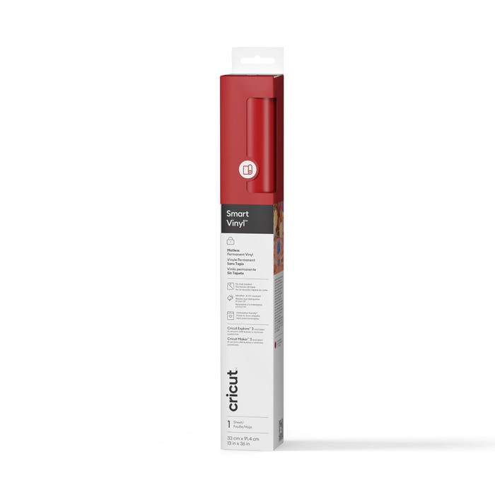 Cricut Permanent Smart Vinyl, 13 Inches x 48 Inches, Red