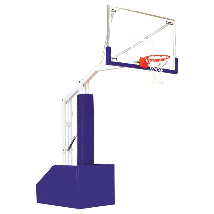 Bison T-Rex Club Portable Basketball System, 72 x 42 Inch Glass Backboard