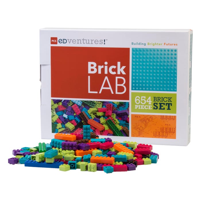 PCS Edventures BrickLAB BrickPACK, Vibrant Colors, Set of 654