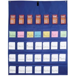 Image for School Smart Calculator and Cell Phone Storage Pocket Chart, 30 x 38 Inches from School Specialty