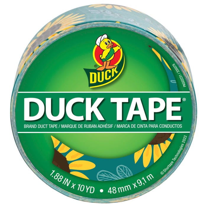 Duck Tape Brand Printed Duck Tape, 1.88 Inch x 10 Yards, Sunflowers