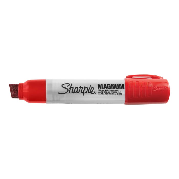 Sharpie Magnum Permanent Marker, Oversized Chisel Tip, Red