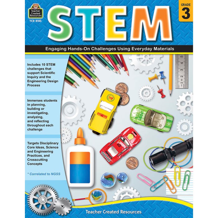 Teacher Created Materials STEM: Engaging Hands-On Challenges Using Everyday Materials, Grade 3