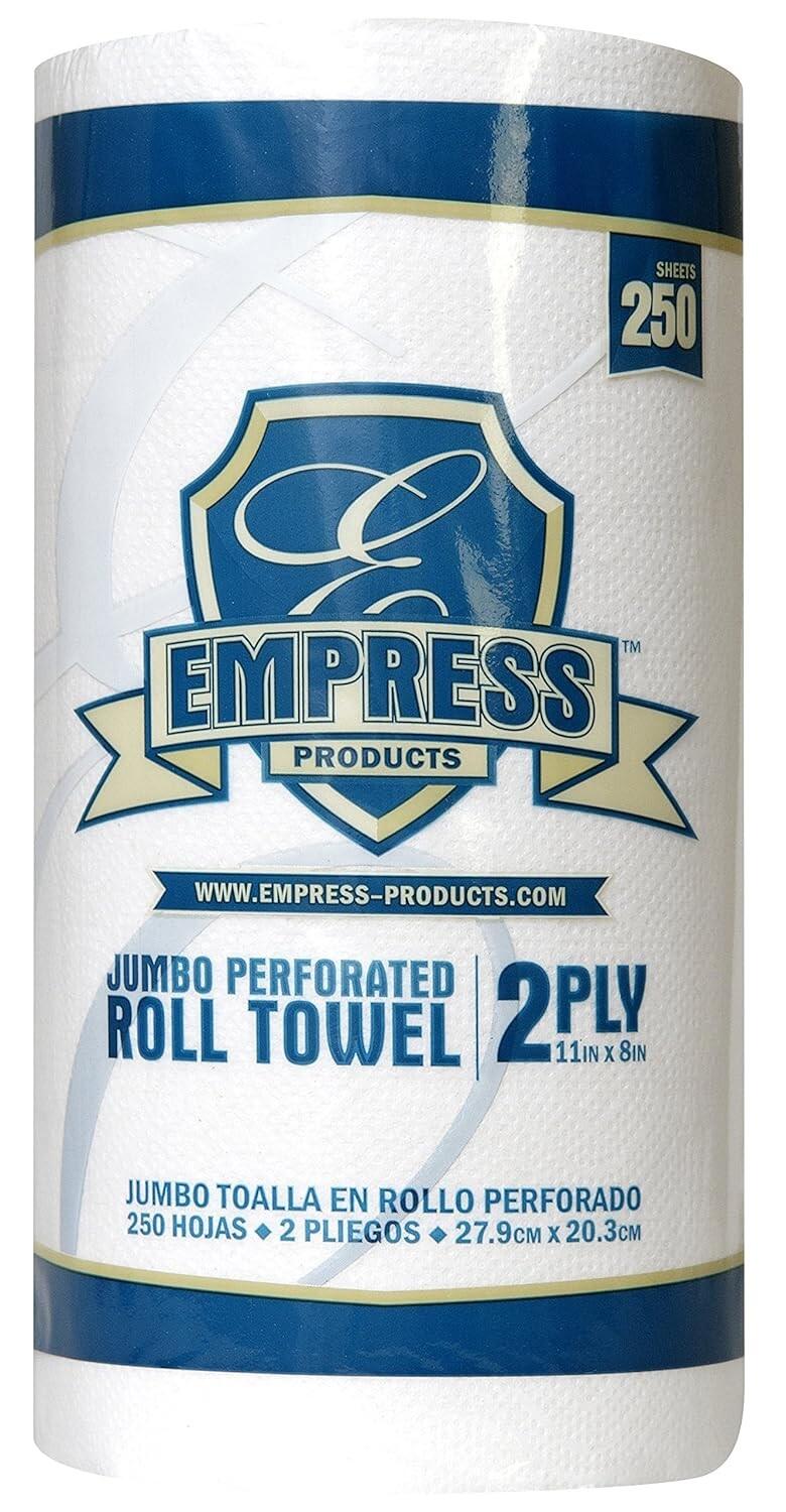 Empress 2-Ply Kitchen Paper Towels, 250 Sheets, Pack of 12 2162894