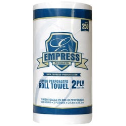 Empress 2-Ply Kitchen Paper Towel Rolls, 250 Sheets/Roll, Pack of 12