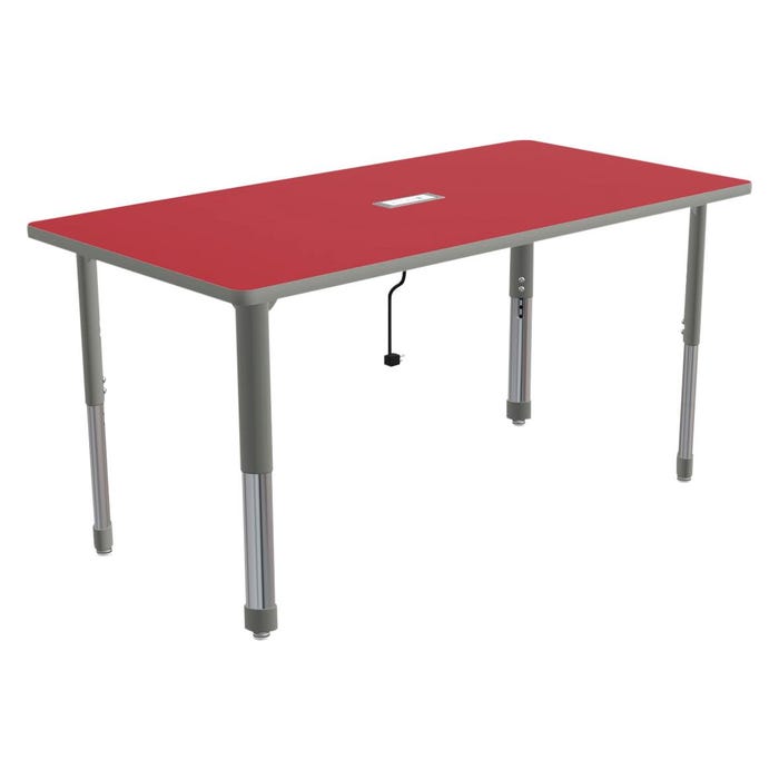 Classroom Select Activity Table with Power, Adjustable Height, Rectangle, 30 x 60 Inches