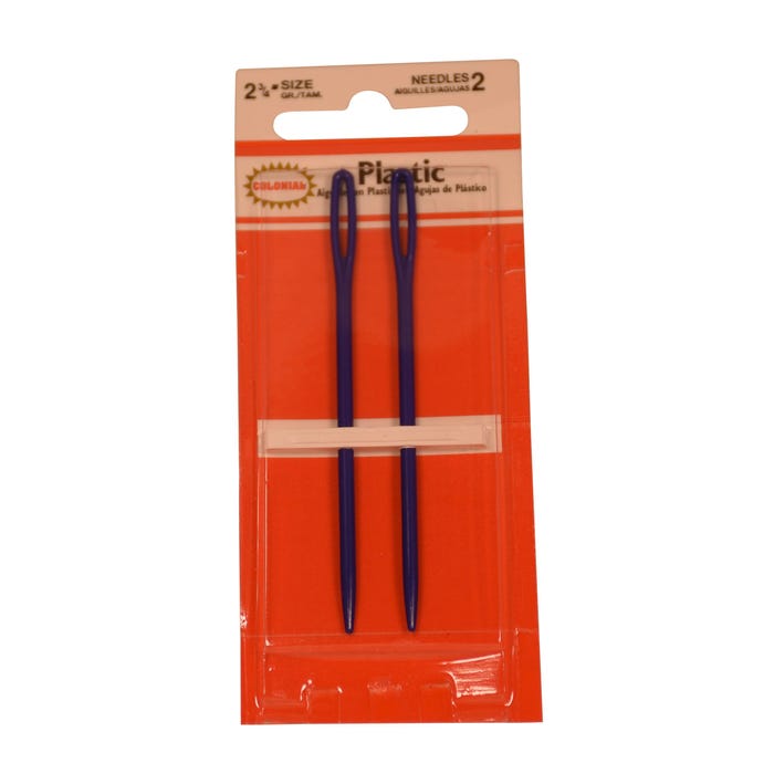 Colonial Needle Plastic Jumbo Eye Yarn Needle, 2-3/4 Inches, Pack of 2