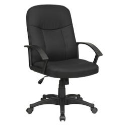 Lorell Executive Fabric Mid-Back Chairs, 26-1/4 x 27-1/2 x 38-1/2 in, Black