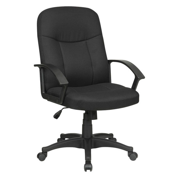 Lorell Executive Fabric Mid-Back Chairs, 26-1/4 x 27-1/2 x 38-1/2 in, Black
