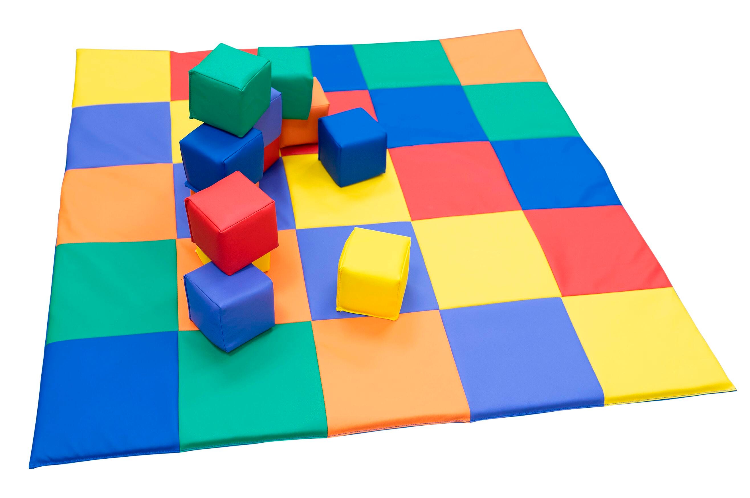 Shape 'n Color Mat and Matching Cubes, 60 x 60 Inches 2124844