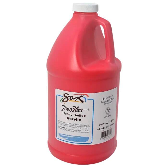 Sax Heavy Body Acrylic Paint, 1/2 Gallon, Phthalo Red