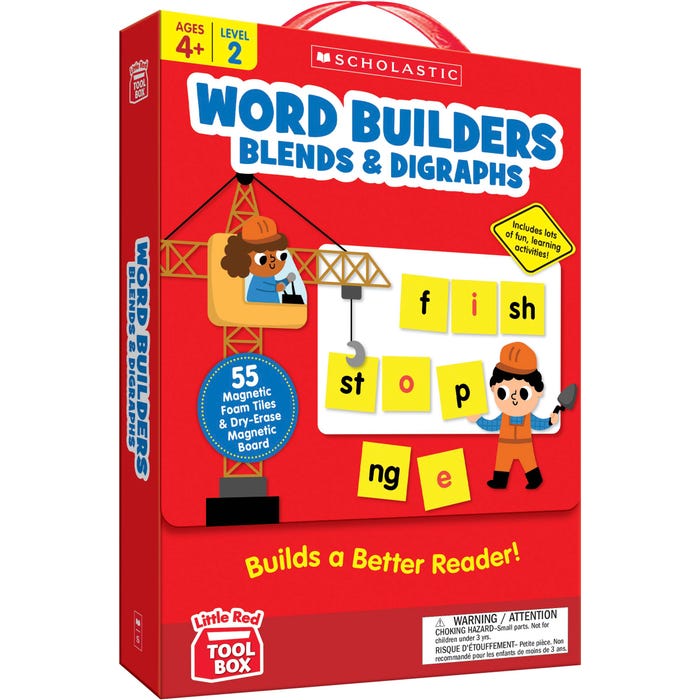 Scholastic Little Red Tool Box Word Builder Set, Blends & Digraphs