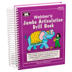 Super Duper Webber’s Jumbo Articulation Drill Book, Book Only, Item Number 2040858