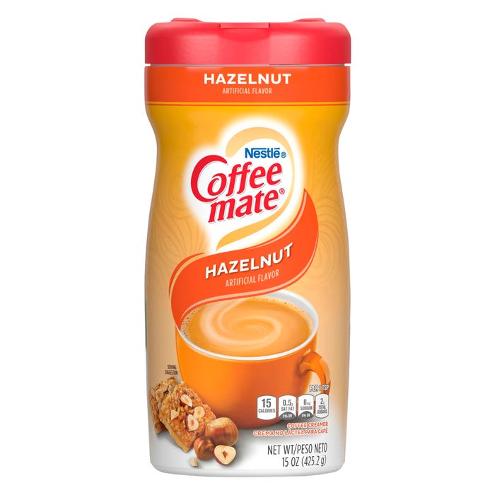 Coffee mate Powdered Coffee Creamer, Hazelnut Flavor, 15 oz Canister