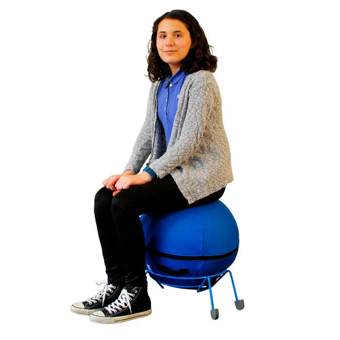 AlertSeat Therapeutic Stability Ball Chair with Blue Base, Medium