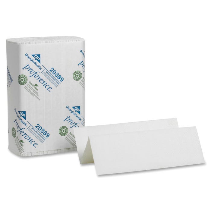 Georgia Pacific Preference Multi-Fold Hand Towel, 250 Sheets, 1-Ply, Paper, White, Pack of 16