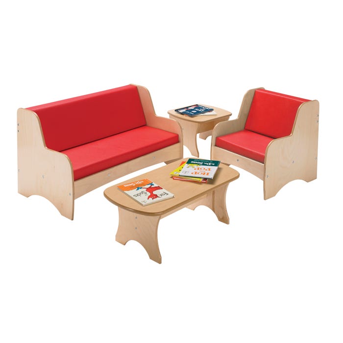 Childcraft Family Living Room Center, Children’s Furniture, Red, Set of 4