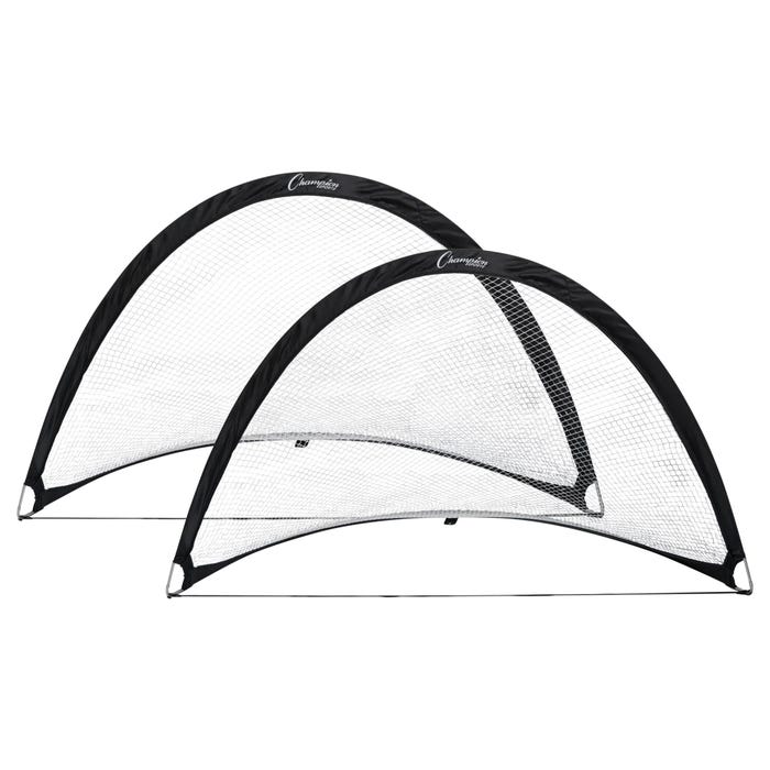 Champion Sports Large Extreme Soccer Portable Pop-Up Goals, 72 x 40 x 40 Inches, Set of 2