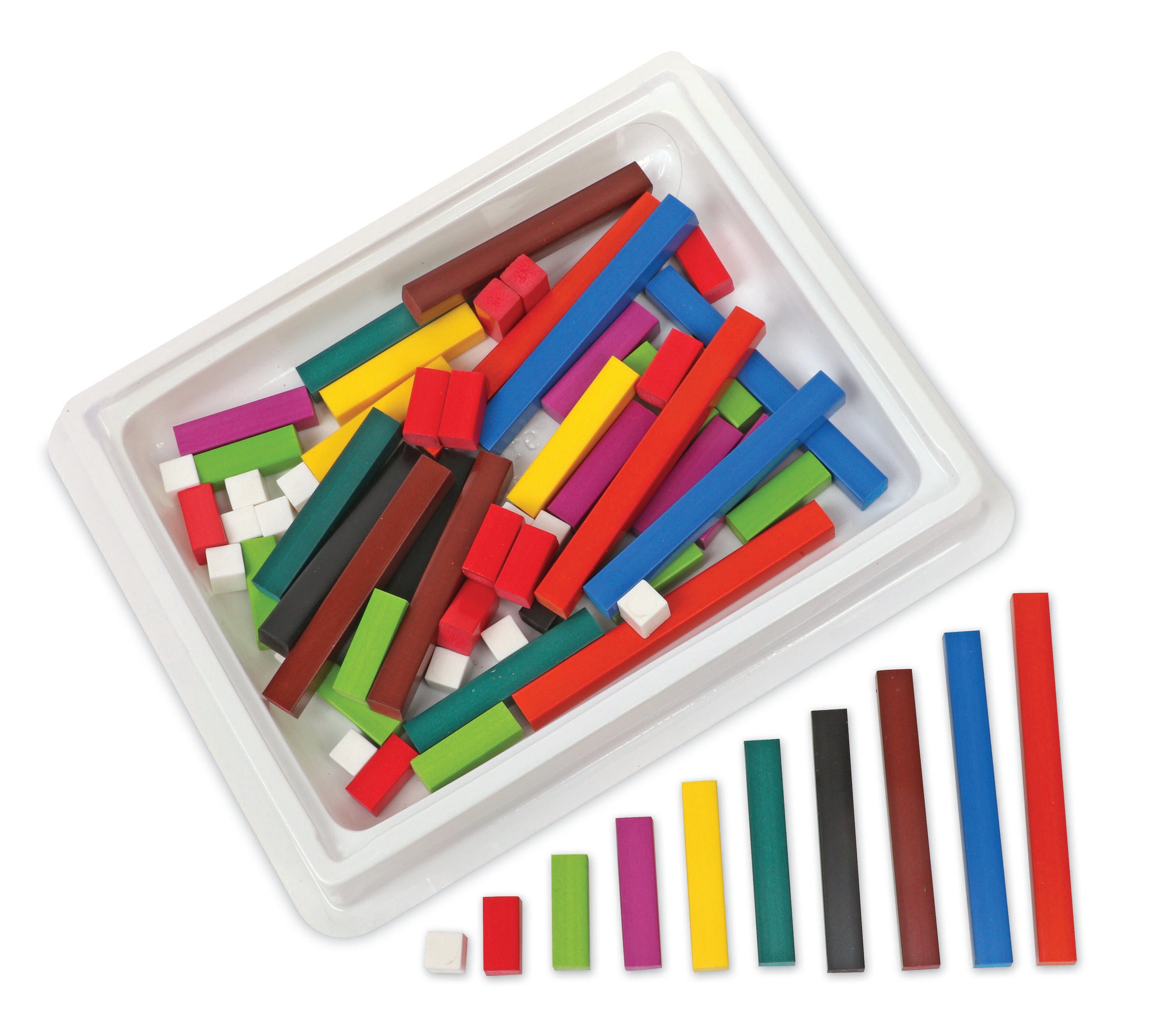 Learning Resources Cuisenaire Rods Introductory Set, Wood, 74 Pieces 034-0770