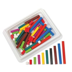 Learning Resources Cuisenaire Rods Introductory Set, Wood, 74 Pieces 034-0770