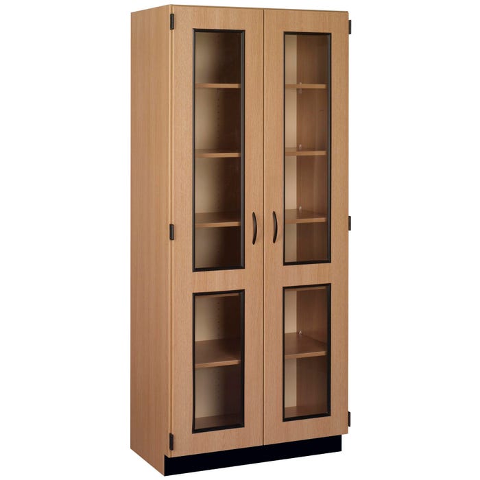 Stevens I.D. Systems 6 Shelf Display Cabinet with Locking Double Doors, 36 x 23 x 84 Inches