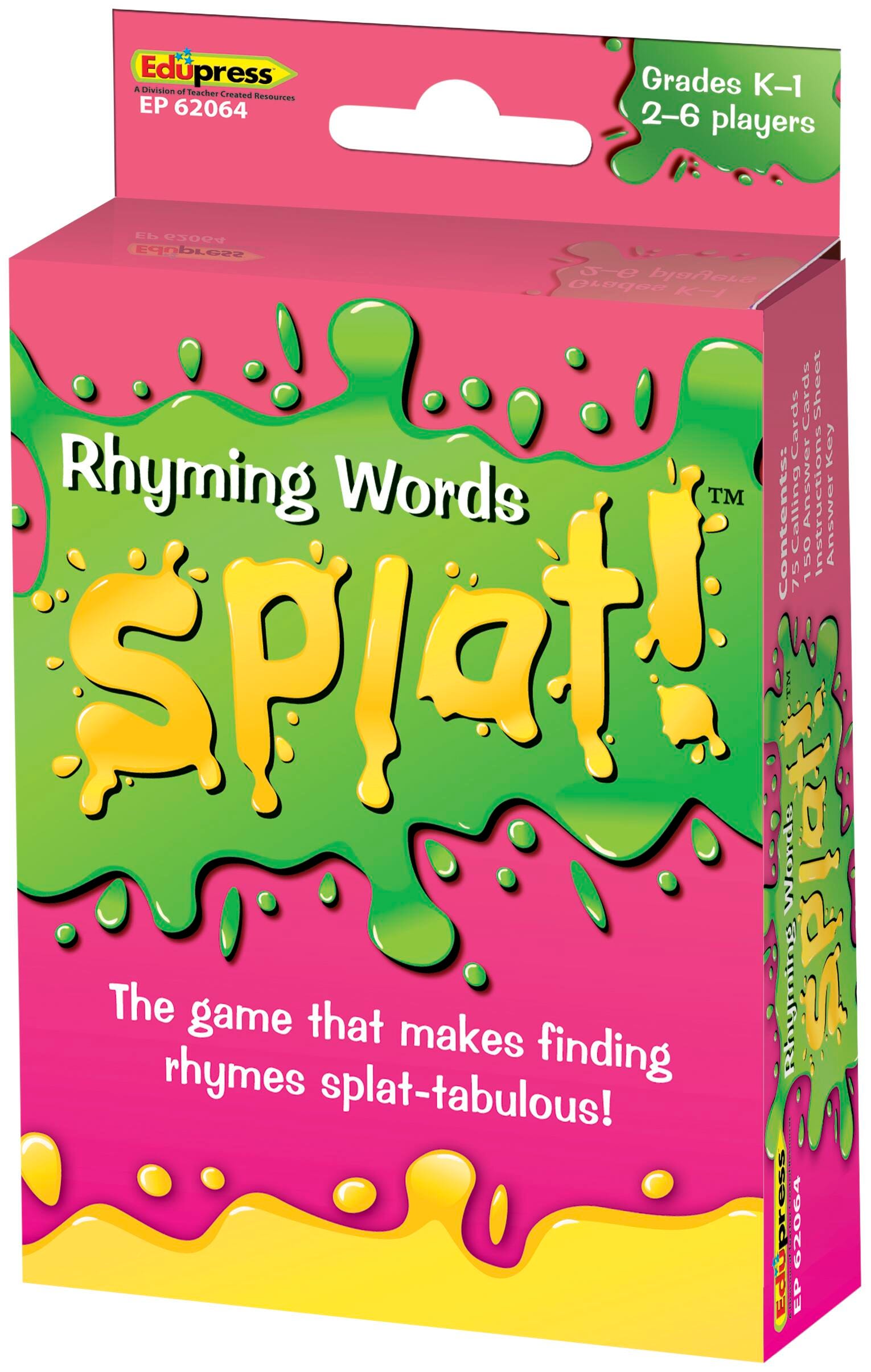 Teacher Created Resources Splat Rhyming Words Game, Item Number 2090566