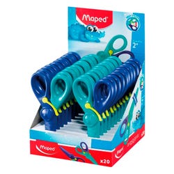 Maped Kidicut Spring-Assisted Plastic Safety Scissors, 4-3/4 Inches, Pack of 20, Item Number 2023188