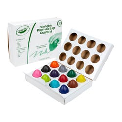 Crayola Palm Grasp Washable Crayons, Assorted Colors, Set of 12 2090661