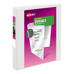 Avery Durable View Binder with Slant Ring, 1 Inch, White