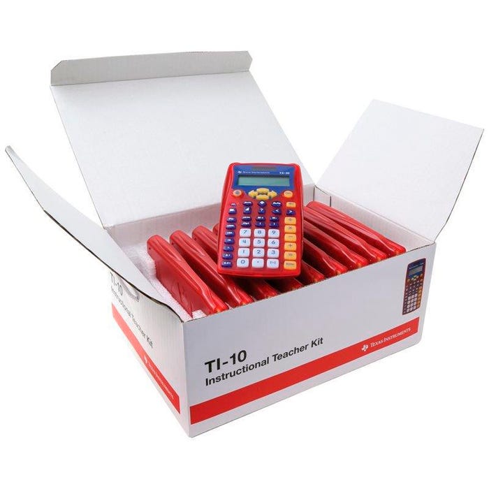 Texas Instruments TI-10 Calculator, Set of 10