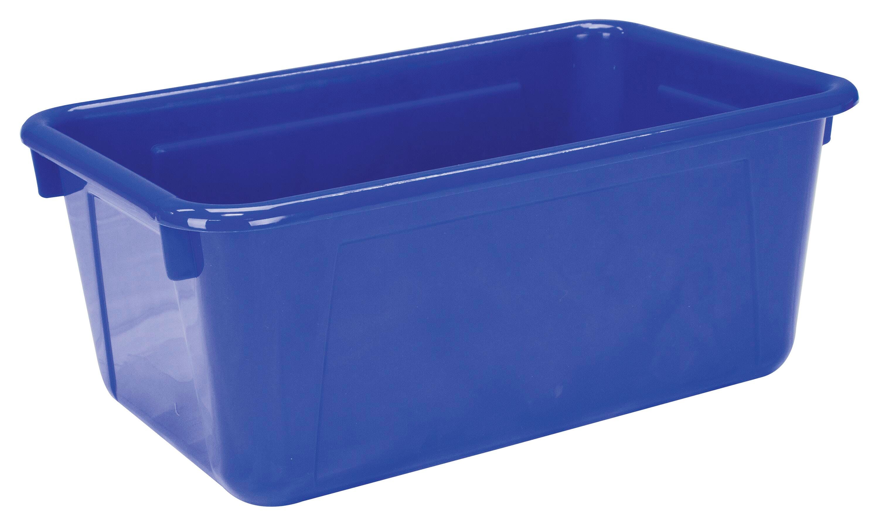 School Smart Storage Bin, 7-7/8 x 12-1/4 x 5-3/8 Inches, Blue 081941