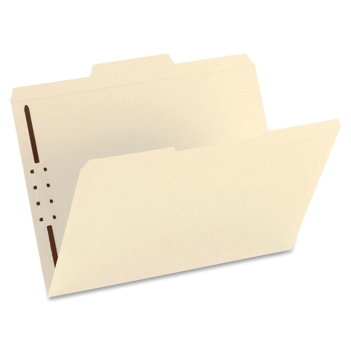 Smead Fastener Folders, Letter Size, 1/3 Assorted Cut, 1 K-Style Fastener, Manila, Pack of 50