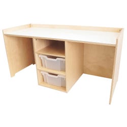 Whitney Brothers STEM Activity Desk with Trays, 48-1/2 x 19-1/2 x 24 Inches, Item Number 2106051