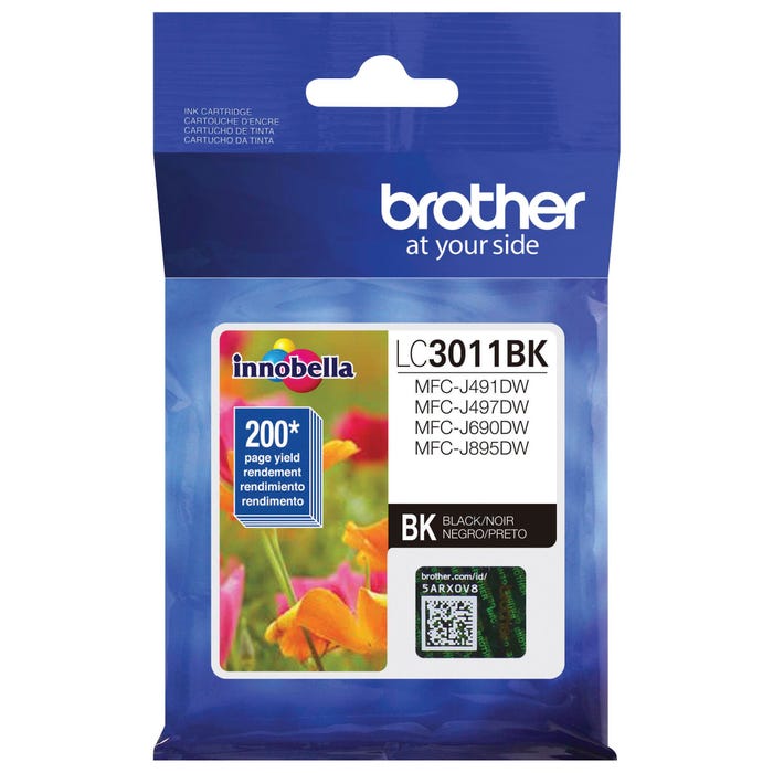 Brother LC3011BK Ink Toner Cartridge, Black