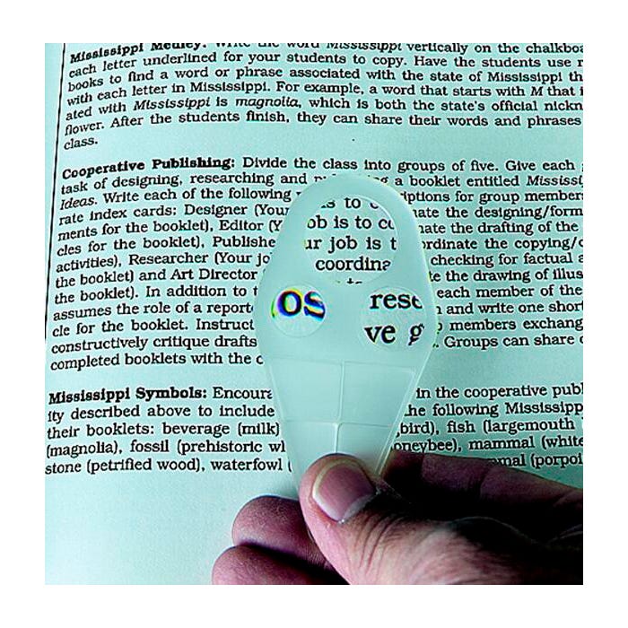 Frey Scientific Tri-Lens Hand Magnifier, 2x, 6x, 8x Magnification