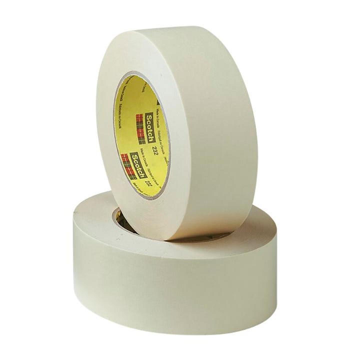 Scotch 232 High Performance Masking Tape, 3 Inch Core, 3 Inches x 60 Yards, Tan