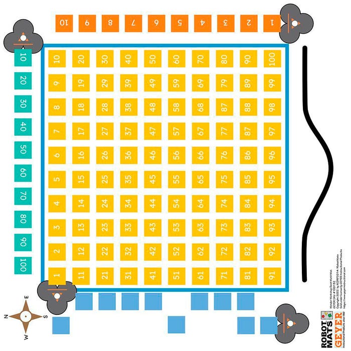 Geyer Instructional Wonder Workshop Dash Math Mat, 60 x 60 Inches
