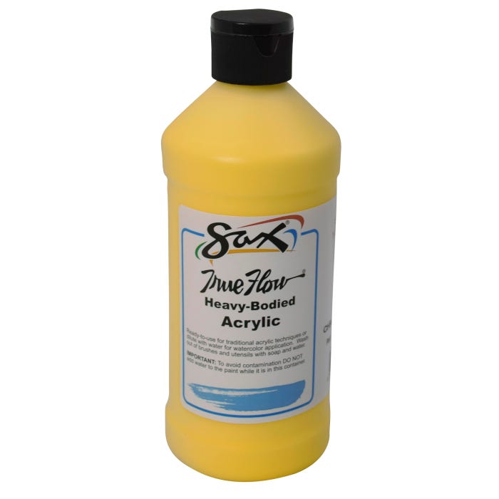Sax Heavy Body Acrylic Paint, 1 Pint, Chrome Yellow