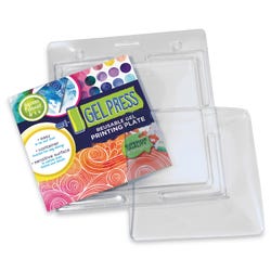 Gel Press Printing Plate, 6 x 6 Inch Square, Clear