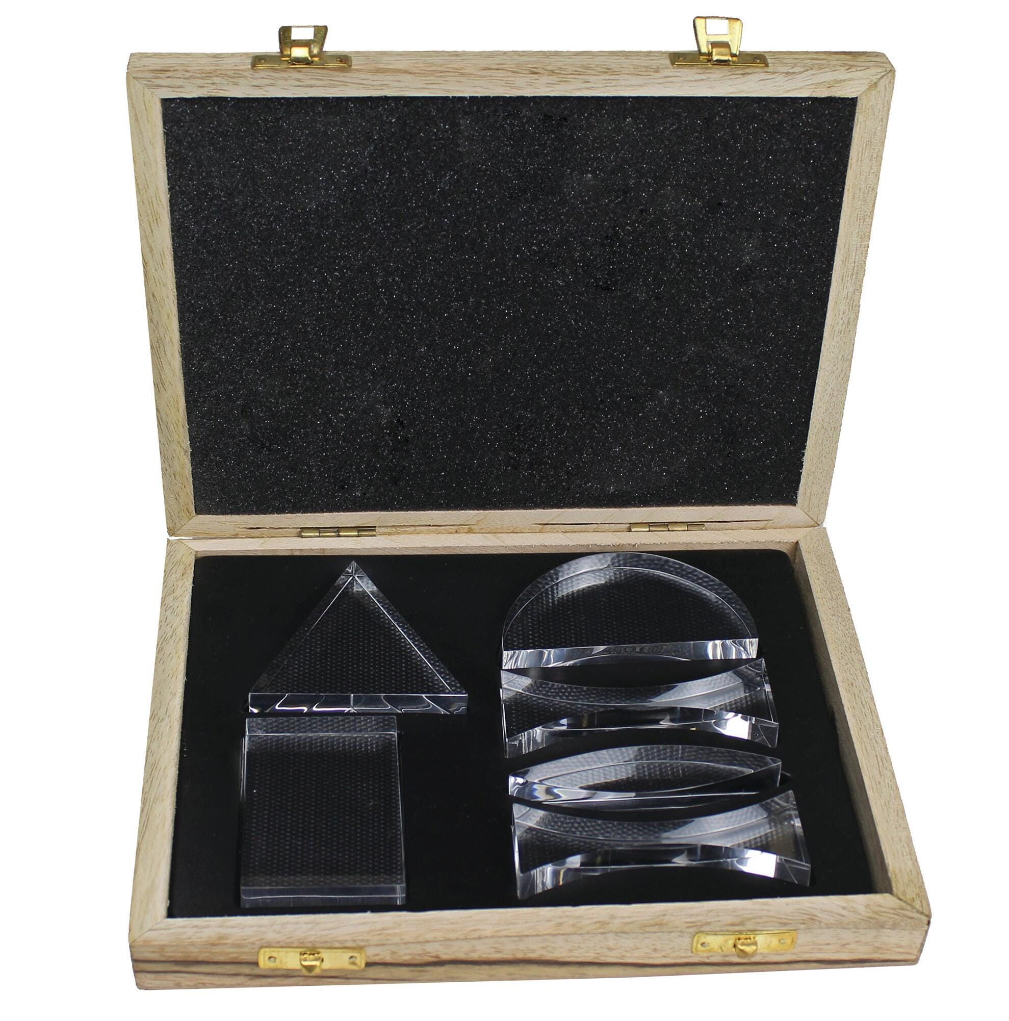 United Scientific Acrylic Prisms, Assorted Shapes and Sizes, Set of 6