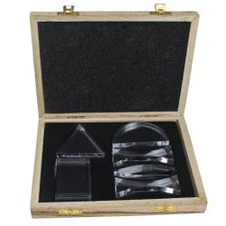 United Scientific Acrylic Prisms, Assorted Shapes and Sizes, Set of 6