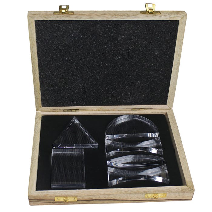 United Scientific Acrylic Prisms, Assorted Shapes and Sizes, Set of 6