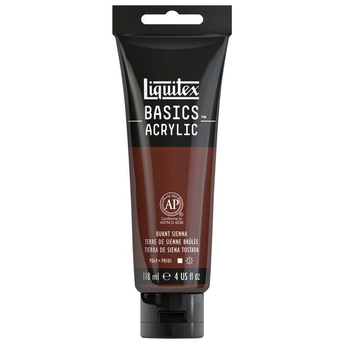 Liquitex BASICS Acrylic Paint, 4 Ounces, Burnt Sienna