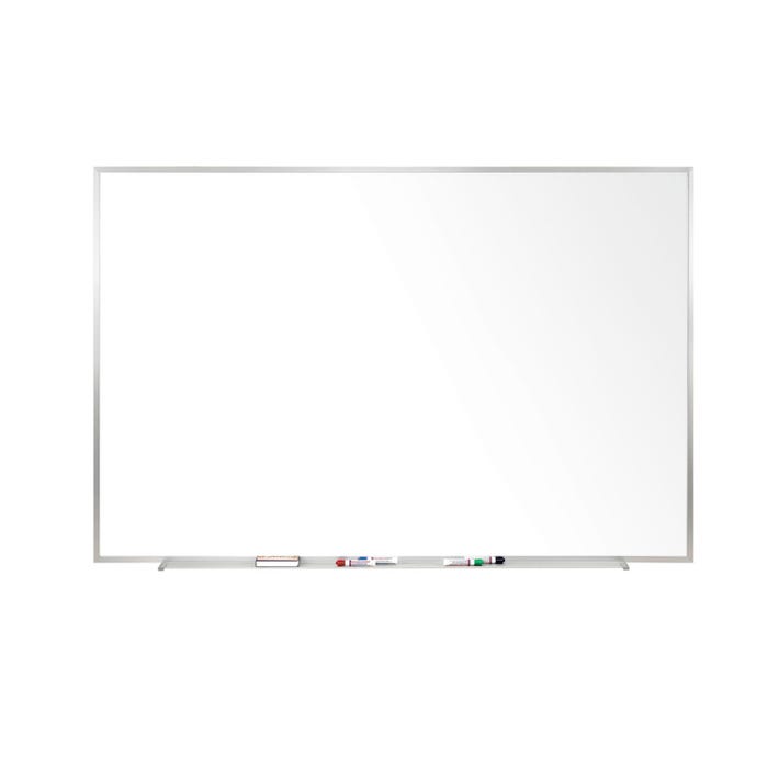 Ghent Magnetic Porcelain Steel Markerboard with Aluminum Frame, 4 x 8 Feet